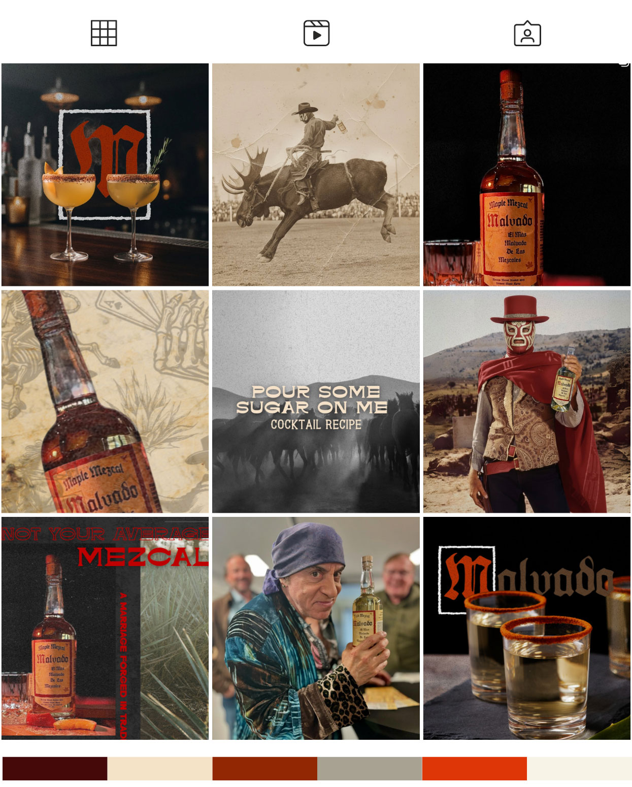 Coconut Sundays Creative Studios Malvado Mezcal Instagram Feed Sample